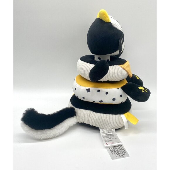Coco Village Tuxedo Cat Plush Stacking STEM learning Stacker Toy Black White - Picture 3 of 6